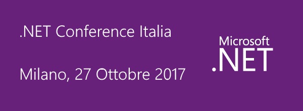 Tornano i nostri eventi dal vivo: .NET Conference Italia il 27 ottobre nella Microsoft House https://aspit.co/bie di @dbochicchio #netfx