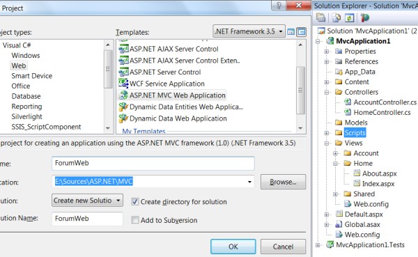 Creazione di un nuovo progetto ASP.NET MVC