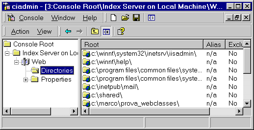 Il modulo di gestione di Index Server